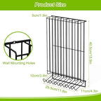 Golf Ball Holder for 60 Balls, Countertop & Wall-Mounted Golf Ball Dispenser, Metal Wire Display Rack for Home, Office, Indoor Simulator, Club, Driving Range, Black