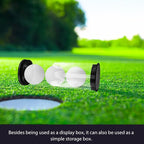 Milisten 8Pcs Clear Golf Ball Tubes with Caps, Waterproof Golf Carrying Case Plastic Barrel Thickened Golfs Display Holder Golfs Ball Container Box for Home Store Display Use, 8