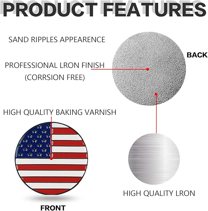 Amy Sport Golf Ball Markers Assorted Patterns Fits All Magnetic Golf Tools Value Set, Alloy Soft Enamel Technique Marker for Hat Clips Gloves Golf Divot Tools Marks