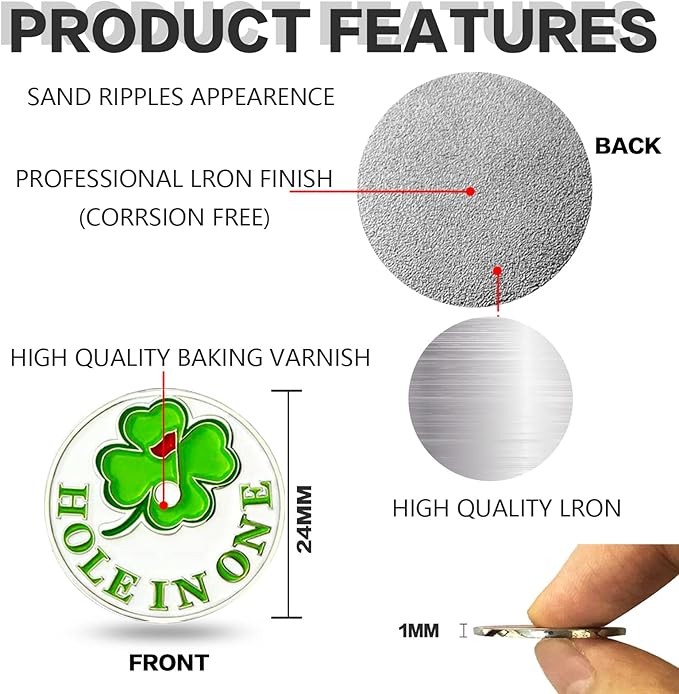 Amy Sport Golf Ball Markers Assorted Patterns Fits All Magnetic Golf Tools Value Set, Alloy Soft Enamel Technique Marker for Hat Clips Gloves Golf Divot Tools Marks