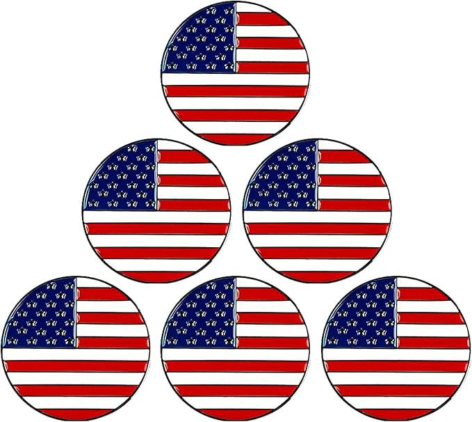 Amy Sport Golf Ball Markers Assorted Patterns Fits All Magnetic Golf Tools Value Set, Alloy Soft Enamel Technique Marker for Hat Clips Gloves Golf Divot Tools Marks