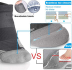 Hylaea No Show Running Athletic Anti-Blister Wicking Coolmax Socks, Seamless Anti-odor