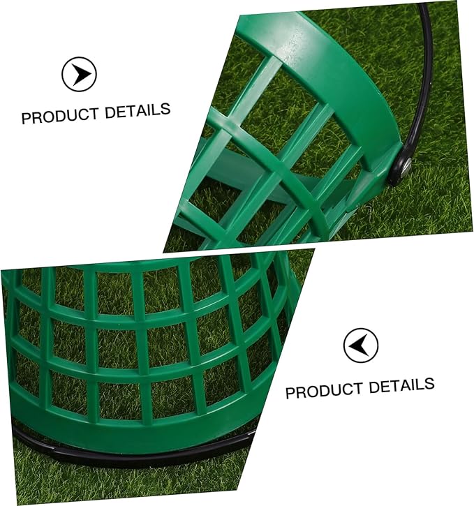 Garneck 1pc Golf Basket bucket with handle Golfball Container with Handle accessories gadgets for kids holder driving range baskets range buckets plastic large nylon child storage appendix