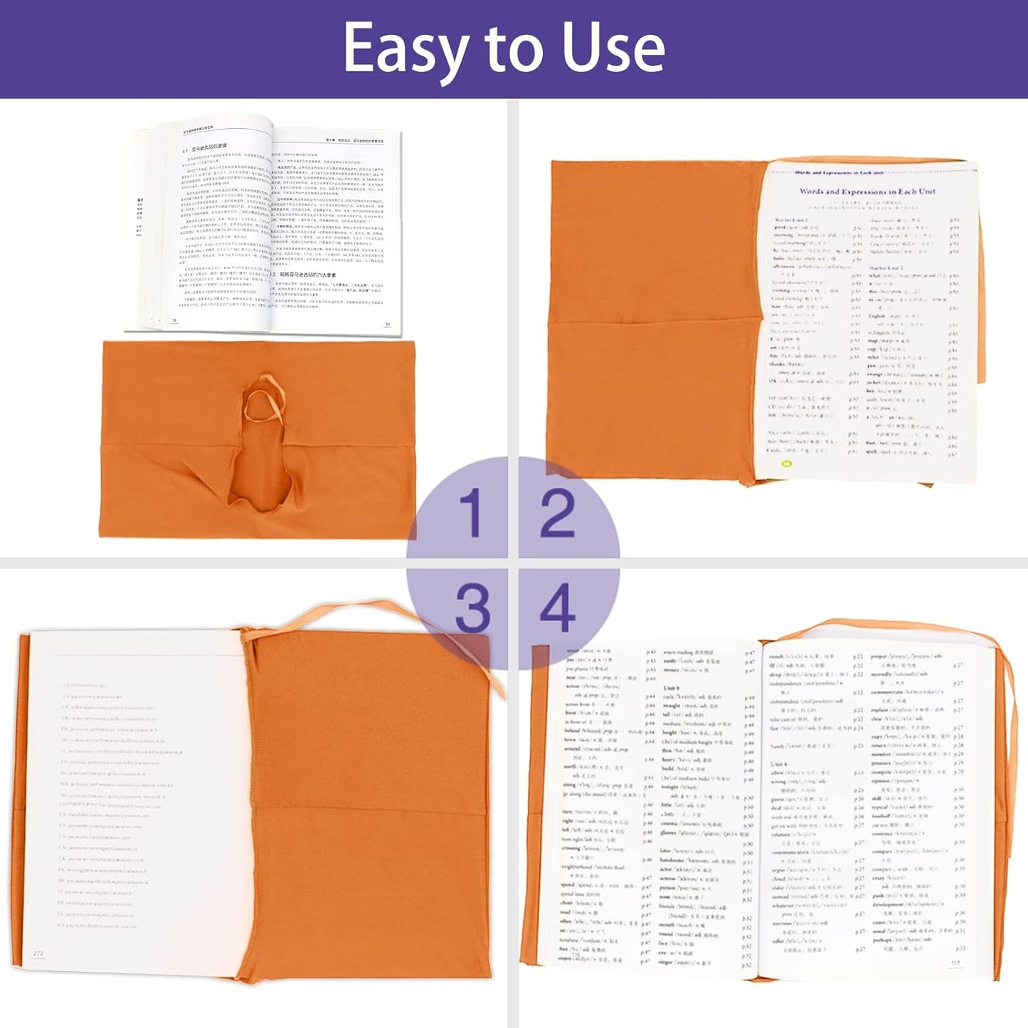 KICNIC Cloth Book Covers 7 Pcs, 6"x9" Stretchable Book Sox Suitable for Most Hardcover Books Up to 8.5”X9.5”, Washable and Reusable Protective Cover for Textbooks