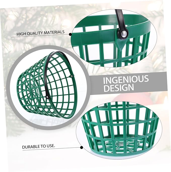 Garneck 1pc Golf Basket bucket with handle Golfball Container with Handle accessories gadgets for kids holder driving range baskets range buckets plastic large nylon child storage appendix