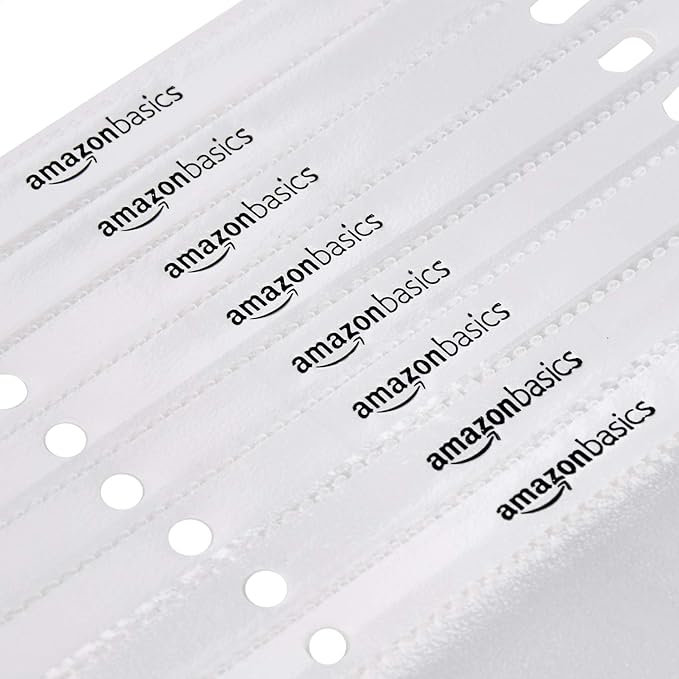 Amazon Basics Non-Glare Sheet Protector for Paper, Sturdy, with Pre-Punched Holes, Clear, 8.5 x 11 Inch, 500 Count