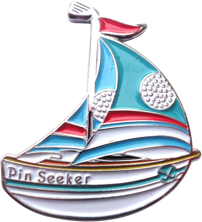 Sailboat Golf Ball Marker - Premium Golf Marker for Putting Green | Unique Golf Ball Marker for Men & Women – Ballmarker Golf Gift for Alignment & Style, 1" Wide