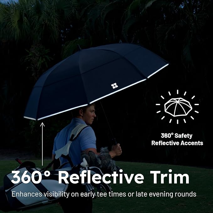 Weatherman Umbrella - Golf Umbrella - Windproof Sports Umbrella Resists Up to 55 MPH Winds - Available in 2 Sizes and 5 Colors