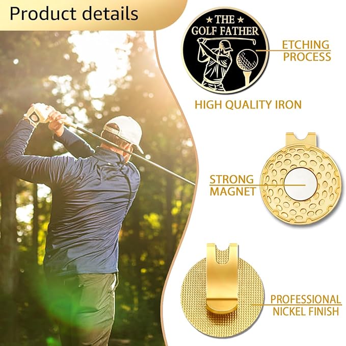 I Love Golf So Much Ball Marker with Magnetic Hat Clip, Funny Golf Accessories Gifts for Men Women, Novelty Birthday Gifts for Men Women Golfer Fan