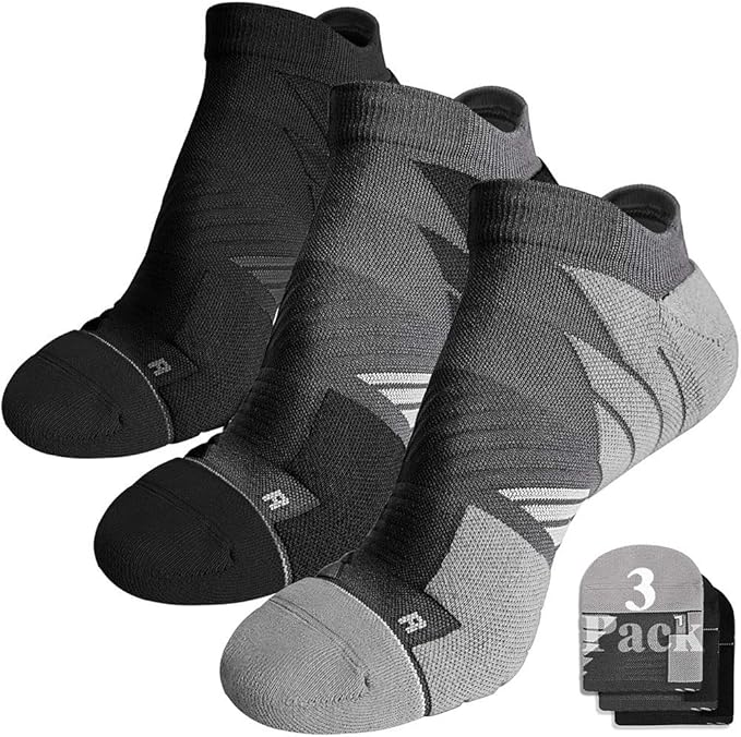 Hylaea No Show Running Athletic Anti-Blister Wicking Coolmax Socks, Seamless Anti-odor