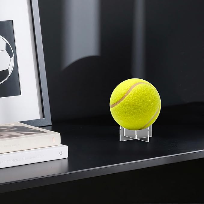 Acrylic Ball Holder 3-Pack, Small Size for Baseball, Softball & Golf Ball; Medium & Large Size for Basketball, Soccer, Volleyball; Horizontal Size for Rugby and Football