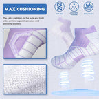 Hylaea Athletic Running Socks Cushion Padded Moisture Wicking Low Cut