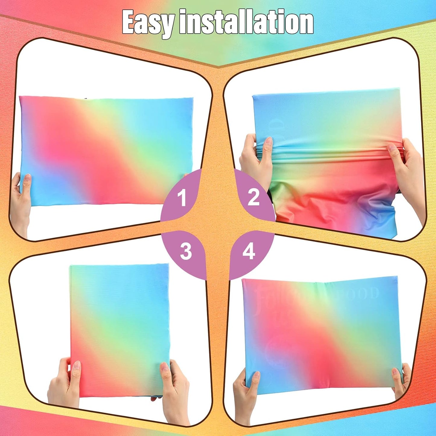 6 Pack Stretchable Book Cover Jumbo Fabric Book Covers Colorful Pattern Print Book Protector Washable Reusable Protective Textbook Cover for Hardcover Textbooks up to 9 x 11 Inch (Lovely Pattern)