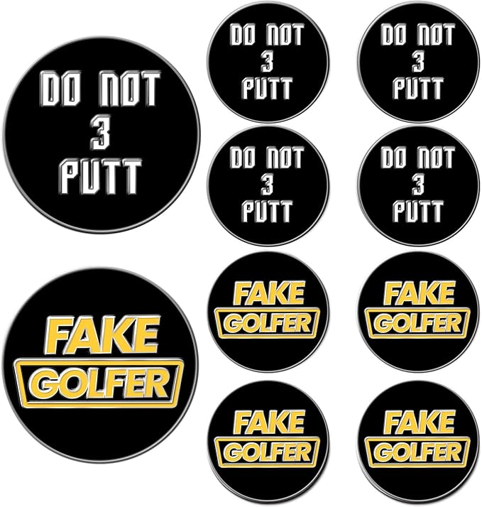Amy Sport Golf Ball Markers Assorted Patterns Fits All Magnetic Golf Tools Value Set, Alloy Soft Enamel Technique Marker for Hat Clips Gloves Golf Divot Tools Marks