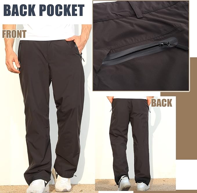 K.E.J. Golf Rain Jacket for Men Waterproof Raincoat Lightweight Jacket Golf Suit for Hiking Cycling Running Camping Traveling