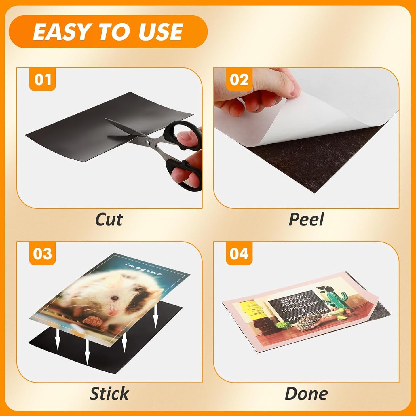 Adhesive Magnetic Sheets 8.5 x 11 Inch, 30 Packs Magnetic Sheets with Adhesive Backing - 0.5mm Thickness Flexible Magnet Sheets for Dies Storage, Craft Projects, Photos, School, Office