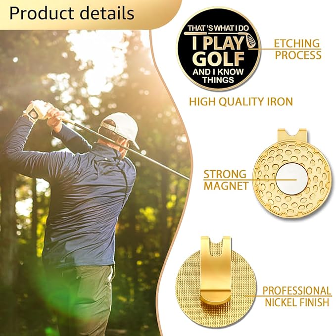 I Love Golf So Much Ball Marker with Magnetic Hat Clip, Funny Golf Accessories Gifts for Men Women, Novelty Birthday Gifts for Men Women Golfer Fan