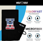 Wolf Golf Towels USA Monogrammed Personalized Golf Towel | Custom Golf Towels for Golf Bags for Men or Women