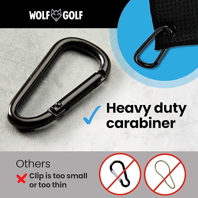 Wolf Golf Towels USA Monogrammed Personalized Golf Towel | Custom Golf Towels for Golf Bags for Men or Women