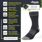 Alvada Warm Thermal Wool Socks for Winter Moisture Wicking and Breathable Cozy Boot Socks
