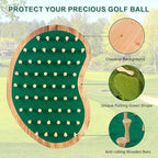 40 Golf Ball Display Rack Cabinet Holder Case - Wall Mount Golf Gifts for Enthusiasts - Unique Putting Green Shape