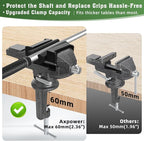 All-in-One Golf Grip Kit for Regripping Golf Clubs, 360° Swivel Portable Table Vise Rubber Clamp Golf Grip Removal Tool with Golf Grip Replacement Tape and Solvent, Golf Club Regripping Kit