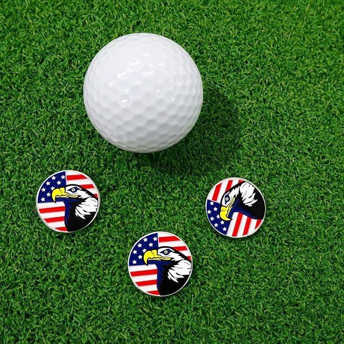 Amy Sport Golf Ball Markers Assorted Patterns Fits All Magnetic Golf Tools Value Set, Alloy Soft Enamel Technique Marker for Hat Clips Gloves Golf Divot Tools Marks