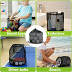 Golf Ball Storage Bag-6 Pack Mesh Bags with Drawstring，Golf Shag Bag Organizer,Sports Equipment Organizer Sack，for Collecting Half Balls Tennis Beach Trave