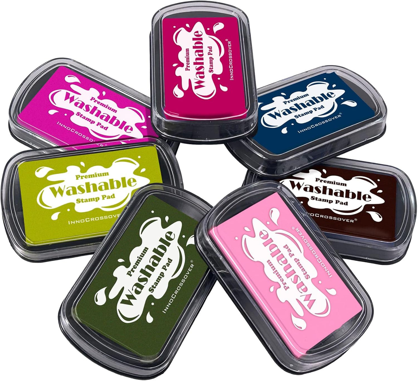 Washable Ink Pad, Stamps for Kids, Kids Crafts, Paw Print Kit, Baby Footprint Kit, Stamp Pads on Scrapbooking, Fingerprint Ink Pad, Easy to Wash Off Skin | Large | Safe Non-Toxic (Seaweed)