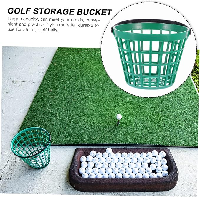 Garneck 1pc Golf Basket bucket with handle Golfball Container with Handle accessories gadgets for kids holder driving range baskets range buckets plastic large nylon child storage appendix