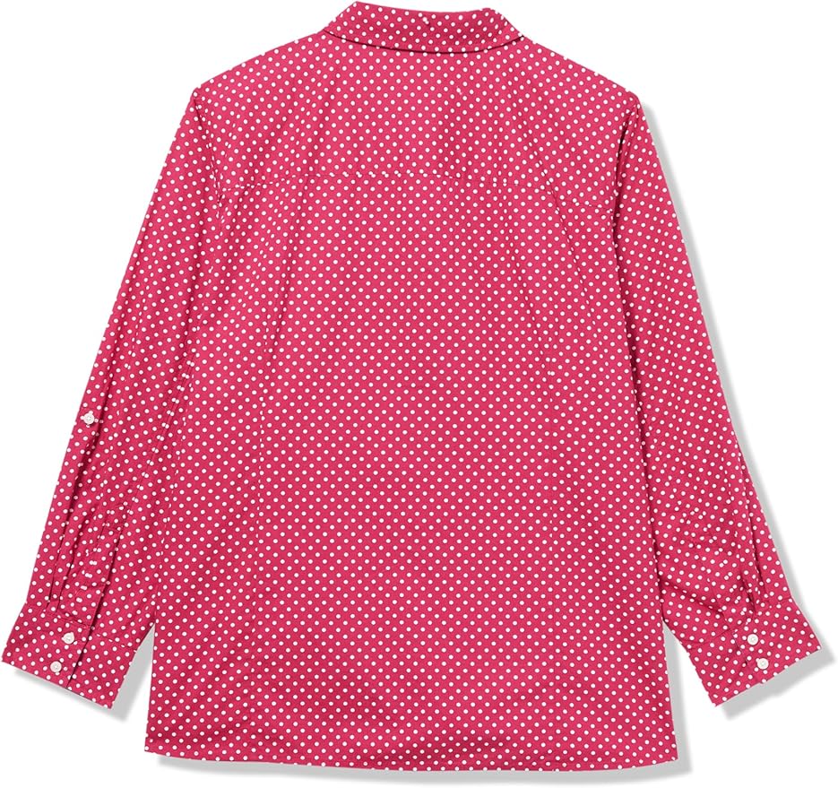 Tommy Hilfiger Women's Long Button Up Collared Shirt with Roll Tab Sleeve