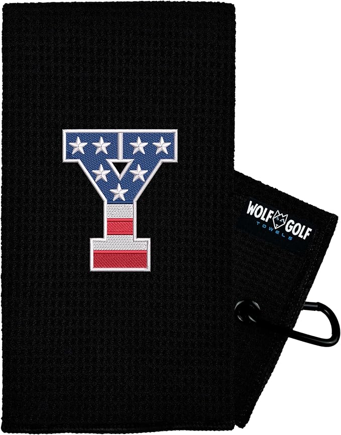 Wolf Golf Towels USA Monogrammed Personalized Golf Towel | Custom Golf Towels for Golf Bags for Men or Women