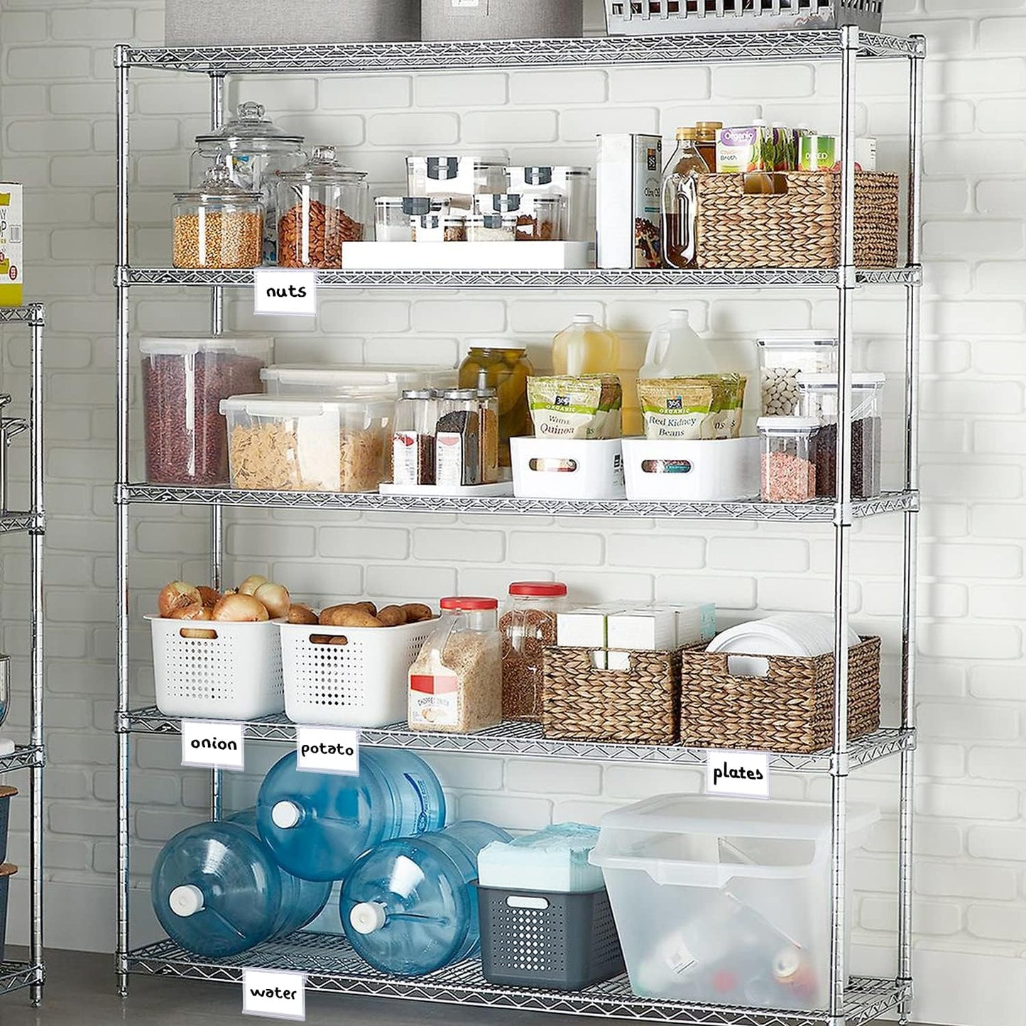 50 Pack Reusable Plastic Wire Shelf Label Holder, for Pantry Retail Merchandise Shopping Mall Store Shop Supermarket UPC Price Card Sign and Ticket Display Holder, Clip-On Design. 6cm X 4cm By NuBliss