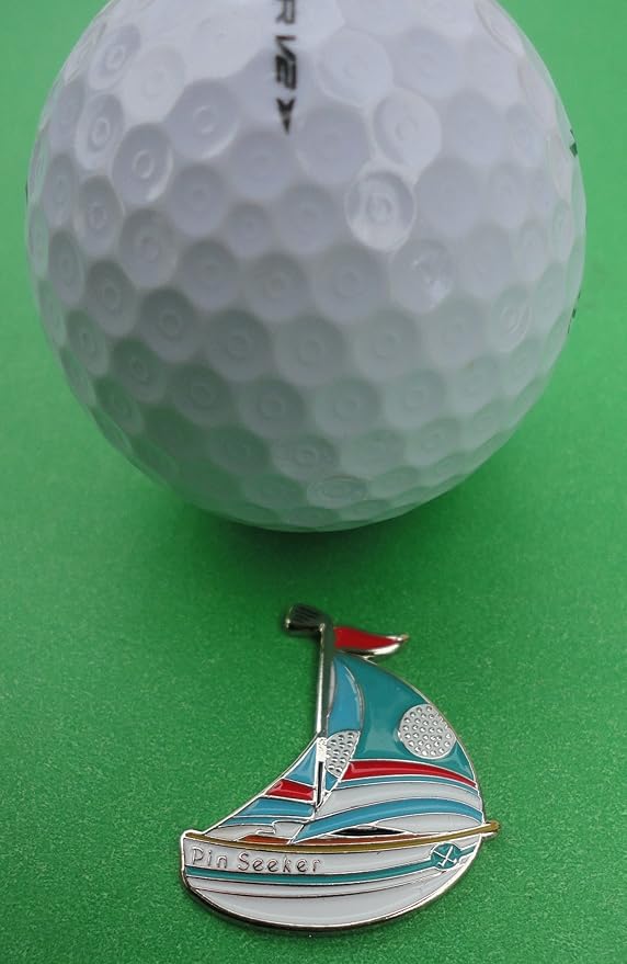 Sailboat Golf Ball Marker - Premium Golf Marker for Putting Green | Unique Golf Ball Marker for Men & Women – Ballmarker Golf Gift for Alignment & Style, 1" Wide
