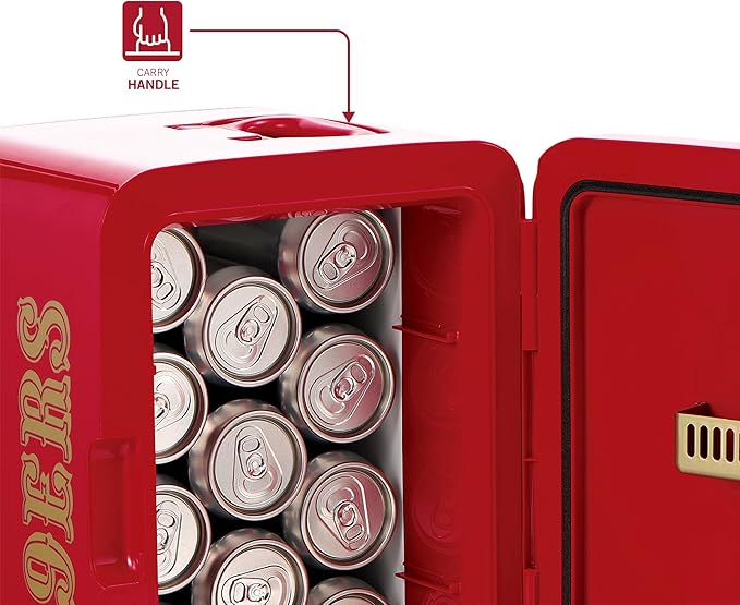 Ukonic NFL San Francisco 49ers 15-Can Mini Fridge 10L – AC/DC Powered, Official Team Colors & Logo, Portable Cooler for Tailgates, Home, Office, or Car