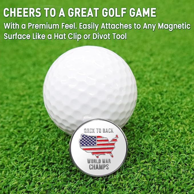 Amy Sport Golf Ball Markers Assorted Patterns Fits All Magnetic Golf Tools Value Set, Alloy Soft Enamel Technique Marker for Hat Clips Gloves Golf Divot Tools Marks