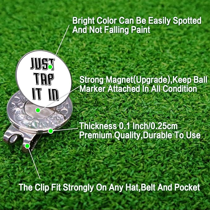 Amy Sport Golf Ball Markers Assorted Patterns Fits All Magnetic Golf Tools Value Set, Alloy Soft Enamel Technique Marker for Hat Clips Gloves Golf Divot Tools Marks