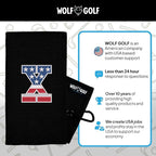Wolf Golf Towels USA Monogrammed Personalized Golf Towel | Custom Golf Towels for Golf Bags for Men or Women
