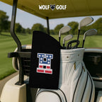 Wolf Golf Towels USA Monogrammed Personalized Golf Towel | Custom Golf Towels for Golf Bags for Men or Women