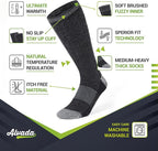 Alvada Warm Thermal Wool Socks for Winter Moisture Wicking and Breathable Cozy Boot Socks