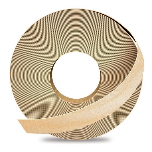 GSCIT Club Birch Edge Banding, 1 inch x 250ft roll of Veneer Edge Banding Preglued Flexible, Real Wood Tape Banding