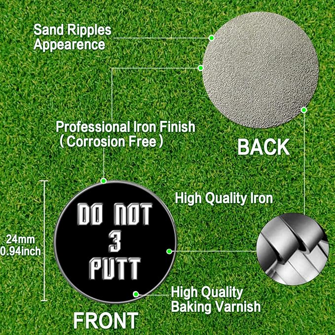 Amy Sport Golf Ball Markers Assorted Patterns Fits All Magnetic Golf Tools Value Set, Alloy Soft Enamel Technique Marker for Hat Clips Gloves Golf Divot Tools Marks