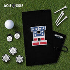 Wolf Golf Towels USA Monogrammed Personalized Golf Towel | Custom Golf Towels for Golf Bags for Men or Women