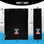 Wolf Golf Towels USA Monogrammed Personalized Golf Towel | Custom Golf Towels for Golf Bags for Men or Women