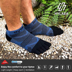 Hylaea No Show Running Athletic Anti-Blister Wicking Coolmax Socks, Seamless Anti-odor