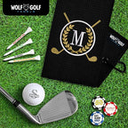 Wolf Golf Towels Monogrammed Personalized Golf Towel | Custom Golf Towels for Golf Bags for Men or Women